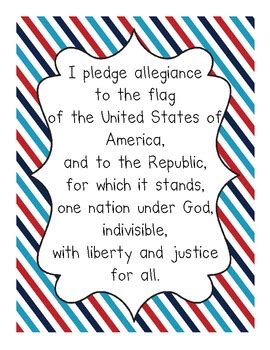 Has your first grader got around memorizing the pledge of allegiance? Pledge of Allegiance Posters by Lora Webster | Teachers ...