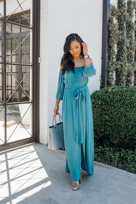 Teal Off The Shoulder The Wear Everywhere Summer Dress Color And Chic