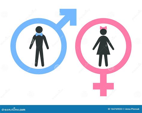 Male And Female Icons Man And Woman Toilet Sign Sex Symbol Stock