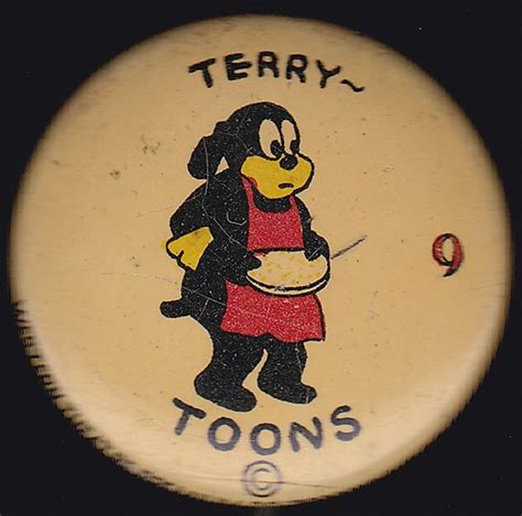 1930s Terrytoons Series 9 Cartoons Western Theatre Premiums Pinback