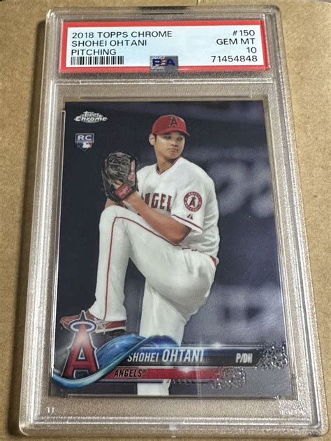 Yahooオークション 2018 Topps Chrome 大谷翔平 Psa10