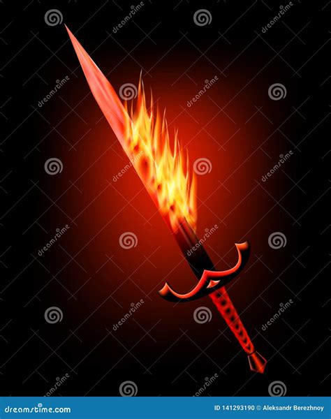 Flaming Sword Stock Illustrations 116 Flaming Sword Stock