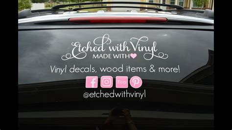 Learn how to apply a vinyl die cut decal to a car window or flat surface. How to apply a large car decal using the hinge method ...