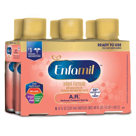 Enfamil Ar Infant Formula For Spit Up 6 Ready To Use Bottles 8 Fl