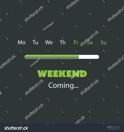 Weekend Coming Banner Design Template Stock Vector Royalty Free
