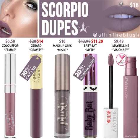 Jeffree Star Scorpio Velour Liquid Lipstick Dupes All In The Blush