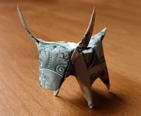 Dollar Origami Longhorn Steer By Craigfoldsfives On Deviantart Dollar