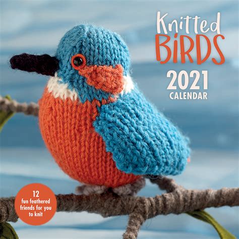 Knitted Birds 2021 Wall Calendar Rspb