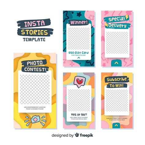 Free Instagram Stories Template With Empty Frame Free Vector Nohat Cc