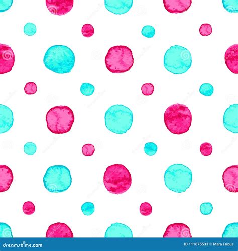 Seamless Watercolor Dots Pattern Stock Vector Illustration Of Hand