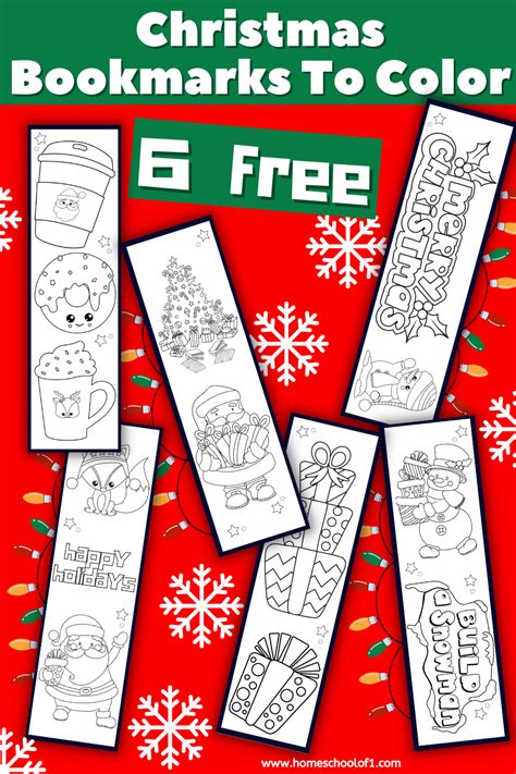 6 Free Printable Christmas Bookmarks To Color Artofit