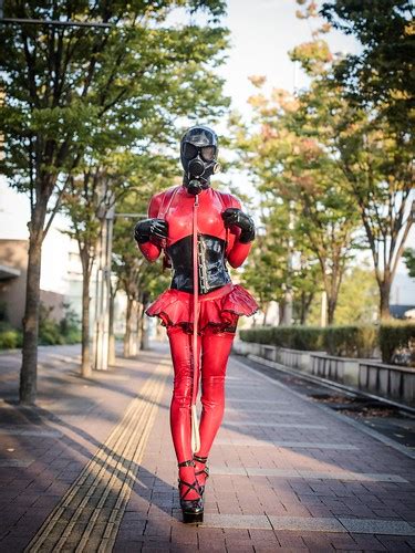 Black And Red Rubber Latex Clothing With Red Randoseru In Flickr
