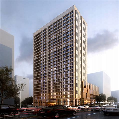 High Rise Office Architecture Exterior Rendering Visualization China