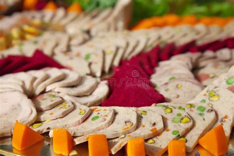 Cold Cuts Meat On Banquet Table Stock Photo Image Of Buffet Dish