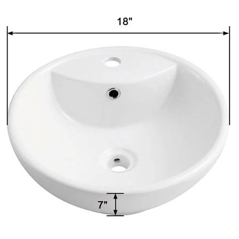 Cl 1042 Decoraport White Round Ceramic Bathroom Kitchen Vessel Sink