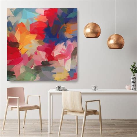 Extra Large Painting Colorful Extra Large Wall Art Colorful Chaos Red