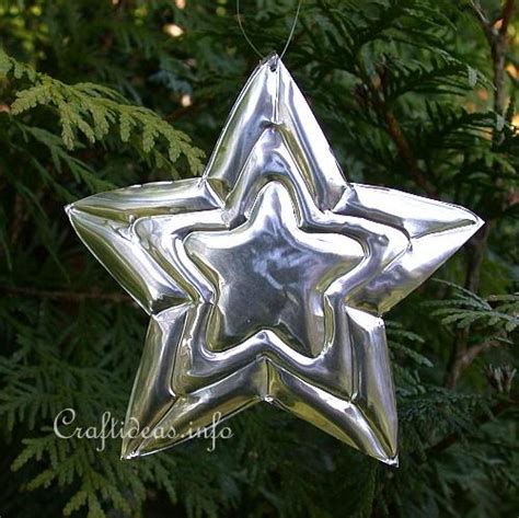 Free Ornament Craft For Christmas Embossed Metal Star