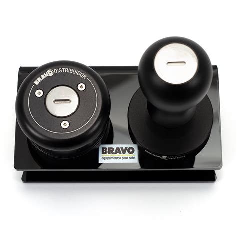 Bravo Acrylic Tamper And Distributor Stand Black Whole Latte Love