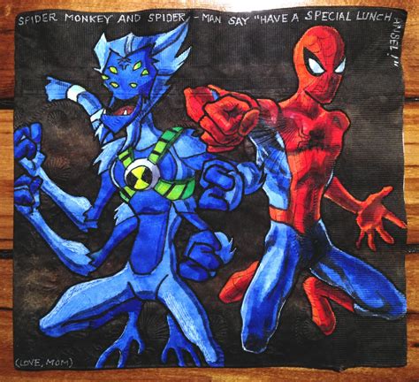 Daily Napkins Ben 10 Omniverses Spidermonkey And Ultimate Spider Man