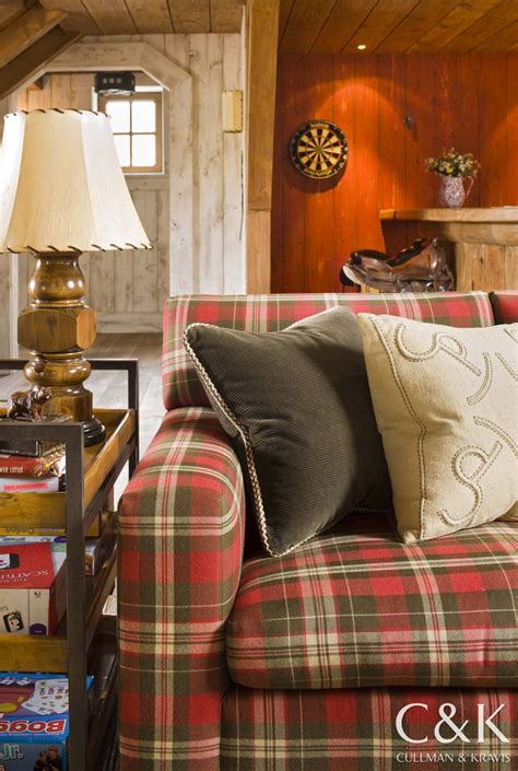 Country Colorado Mountain Ranch Tartan Decor Comfy Couch Cabin Decor