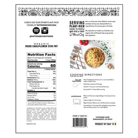 Unit price is 21.5 cents/oz. Itella Organic Riced Cauliflower Stir Fry (12 oz) from ...