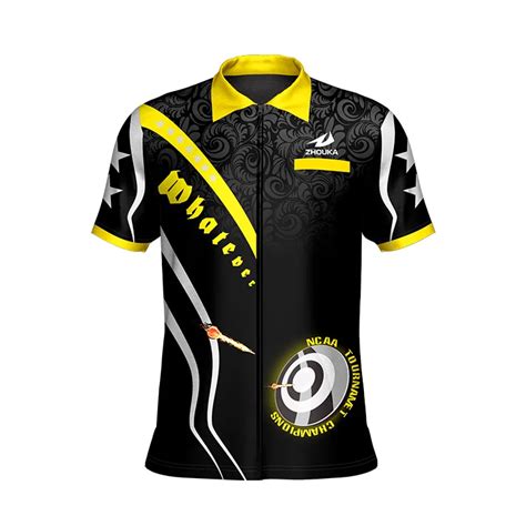Design Your Own Custom Dart Shirts Jersey Polo With Zippers Team
