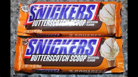 Snickers Butterscotch Scoop Candy Bar Review Youtube