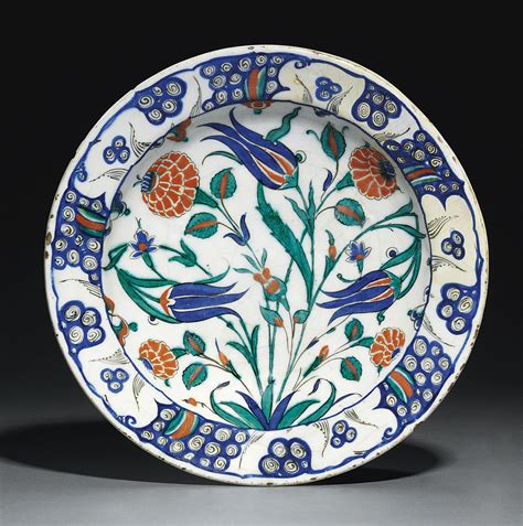 An Iznik Pottery Dish Ottoman Turkey Circa All Other