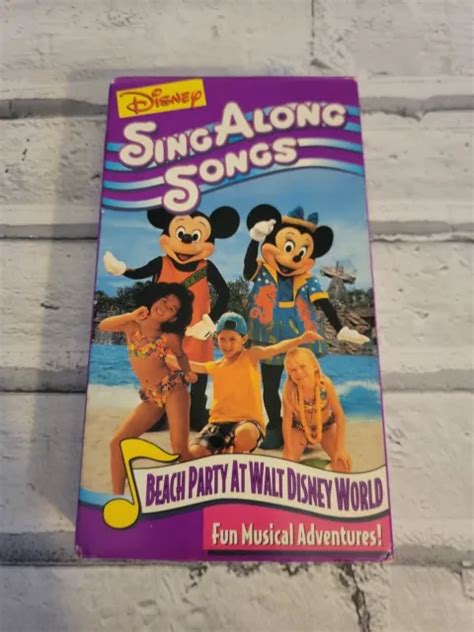 SING ALONG SONGS Mickeys Fun Songs Beach Party At Walt Disney World VHS PicClick CA