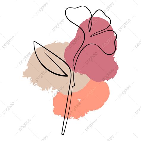 Abstract Shape Art Vector Hd Png Images Flower Petal Line Art Drawing