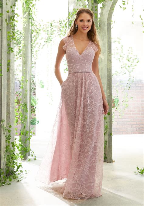 Pink Lace Bridesmaid Dresses