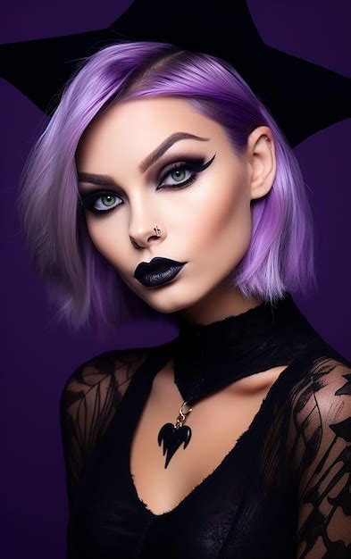 Premium Ai Image Goth Girl Portrait Halloween