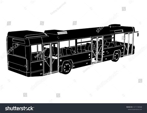 City Bus Silhouette Vector Stock Vector Royalty Free 1211136508