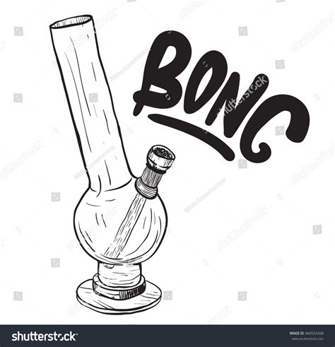 Doodle Icon Bong Smoking Vector Illustration Stock Vector 460524268