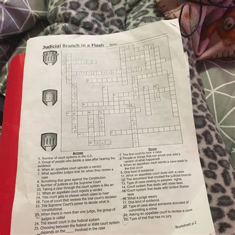This crossword, judicial branch vocabulary was made with our free online crossword maker. Worksheet Judicial Branch In A Flash - best worksheet