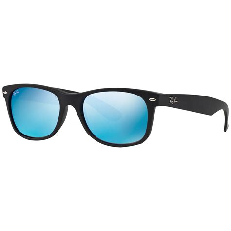 ray ban rb2132 new wayfarer square sunglasses black turquoise at john lewis and partners