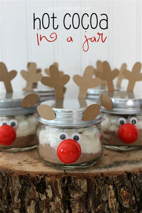 Hot Cocoa In A Reindeer Jar T Idea Homemade Christmas Ts
