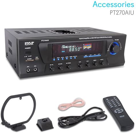 Pyle Home 300w Stereo Receiver Am Fm Tuner Usbsd Ipod Docking
