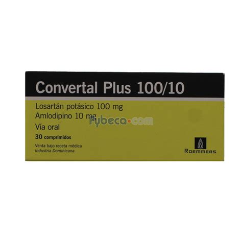 Convertal Plus 100 Mg 10 Mg Unidad Fybeca