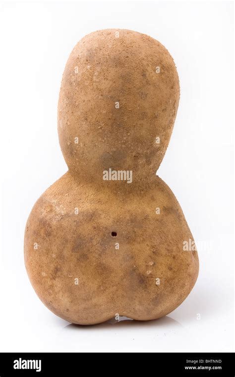 Funny Potato Shaped Like A Little Mans Head And Body Leaning Forwards