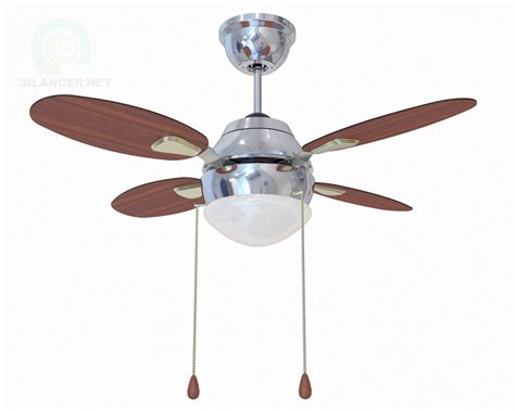 3d Model Ceiling Fan With Light Fitting Download For Free