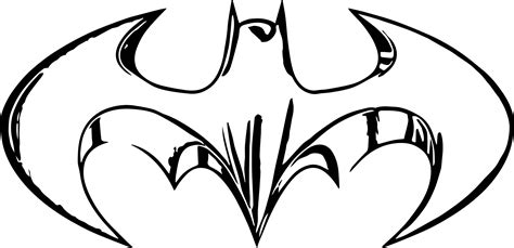 batman outline symbol coloring logo pages clipartix sketch coloring page