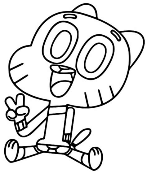 Dibujo Para Colorear The Amazing World Of Gumball Gumball 1