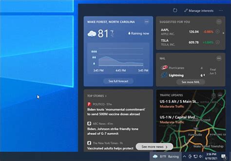 How To Configure Windows 10s Weather And News Taskbar Widget Askit