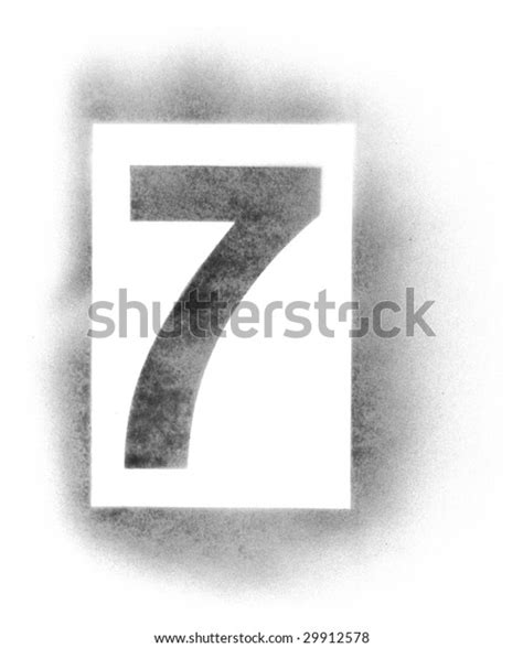Stencil Numbers Spray Paint Stock Photo Edit Now 29912578