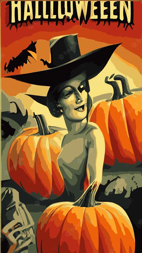 Premium Photo Happy Halloween Paper Art Banner Poster In Vintage