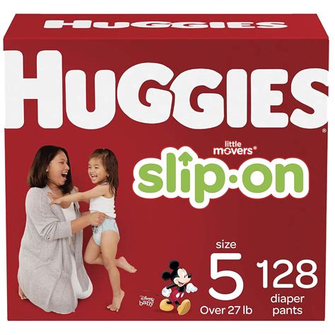 Huggies Little Movers Slip On Diaper Pants Size 5 128