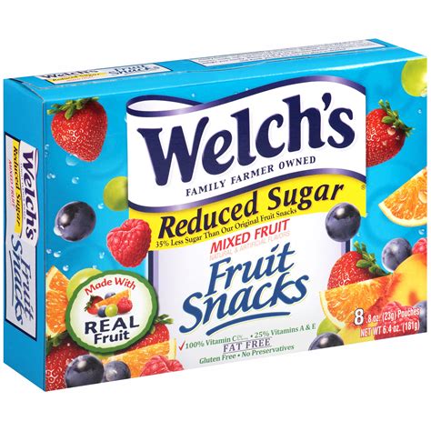 Welchs Fruit Snacks Mixed Fruit Reduced Sugar 8 Ct 08