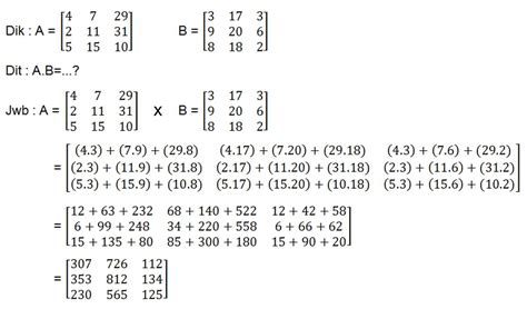 Contoh Perkalian Matriks X