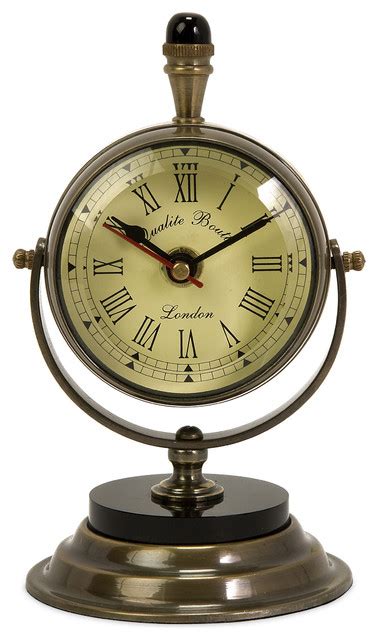 Soren Brass Table Clock Traditional Desk And Mantel Clocks By